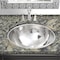 Nantucket Sinks 16.875 Inch Hand Hammered Stainless Steel Round Undermount Bathroom Sink With Overflow RLS-OF - alternate 4
